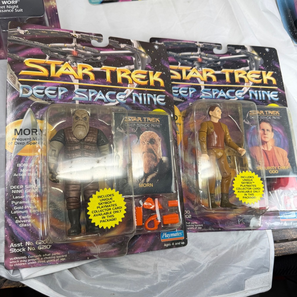 Star Trek Deep Space Nine Odo & Morn Playmates Action Figures 1993 New Sealed
